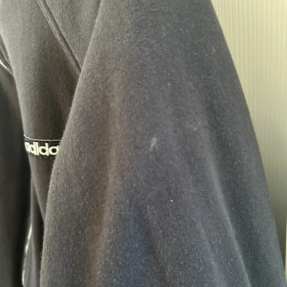 Vintage Y2K Adidas Men's Reversible Hooded Puffer Jacket XXL Retro White‎ Black
